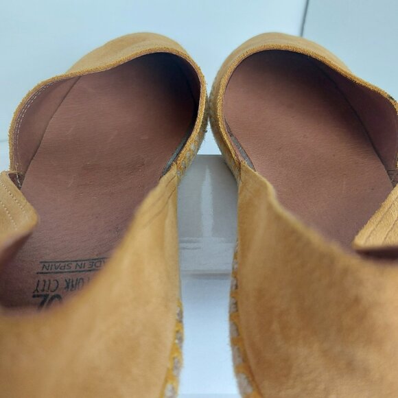 Miz Mooz Mustard Yellow Flats Suede Espadrilles Fall Transition European Coastal - Picture 11 of 14
